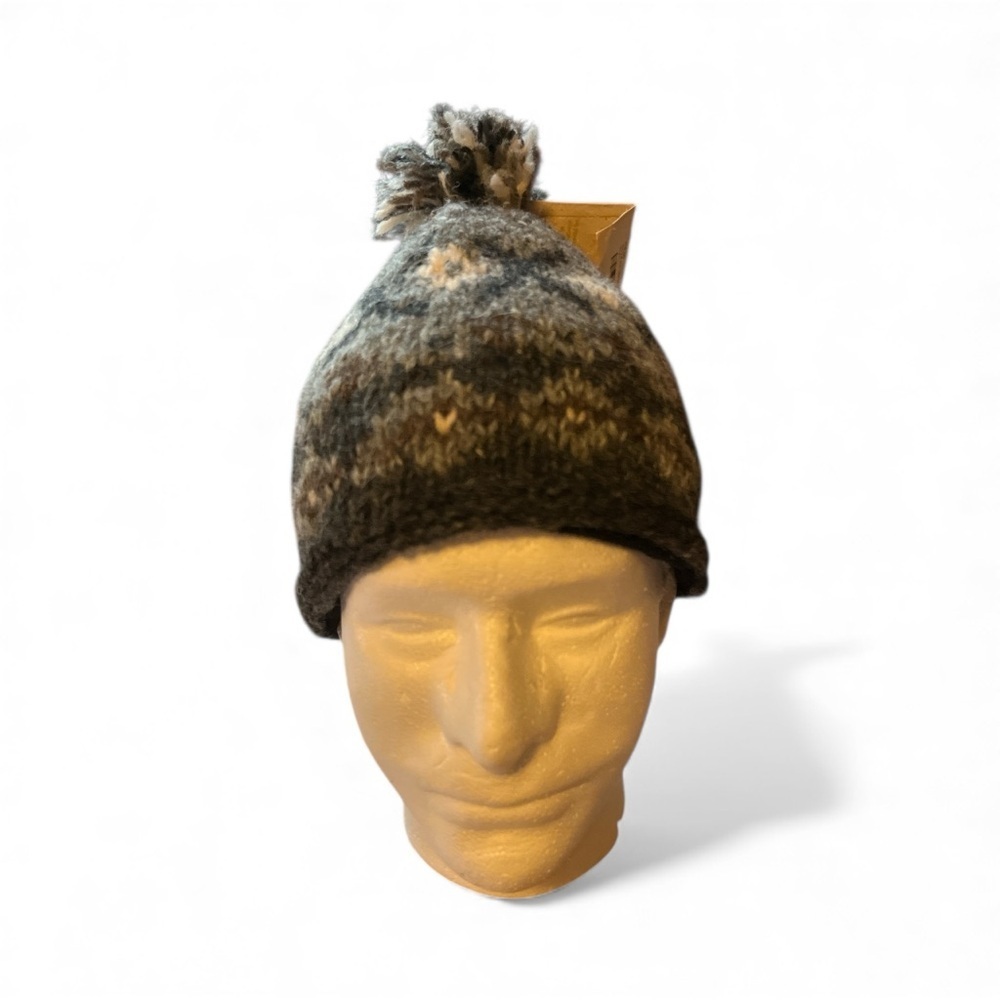 Collection Royal Cozy Knit Pom-Pom Fleece Lined Beanie - Black and Gray NWT - Picture 3 of 7